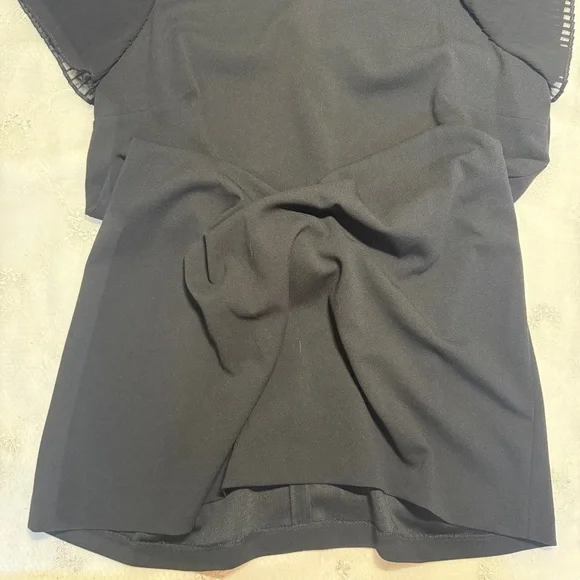 NWT Tommy Hilfiger Black Cap Sleeve Midi Dress Size 16 - Picture 3 of 6